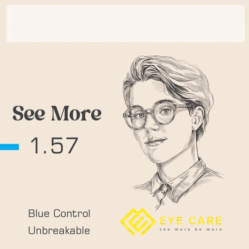 See More 1.57 BLUE CONTROL/Unbreakable/HD Coating/ABBE:45