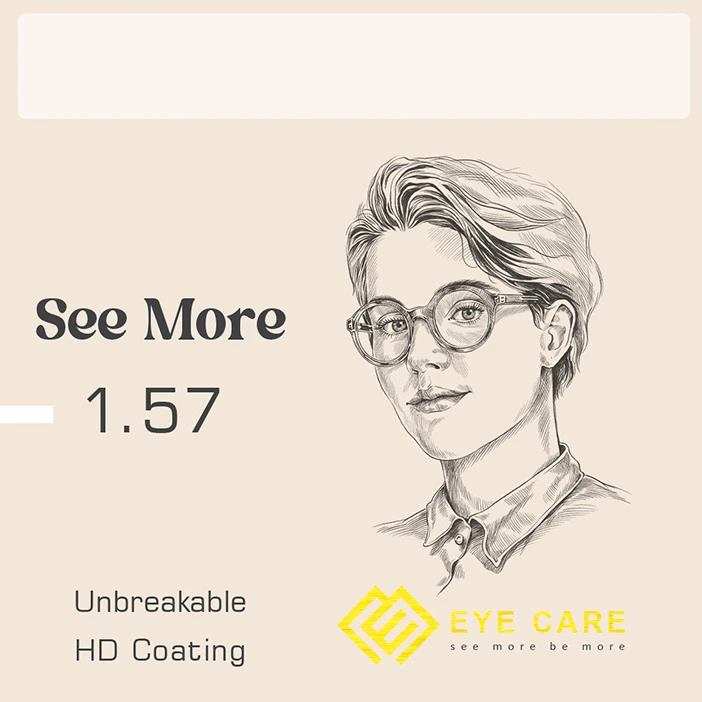 See More 1.57 Unbreakable/HD Coating/ABBE:40